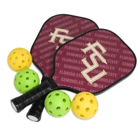 Stacked FSU Design Pickleball Paddle Set