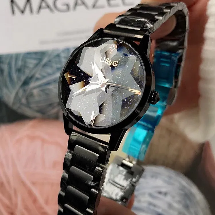 Starry Chassis Stainless Steel Strap Women‘s Watch