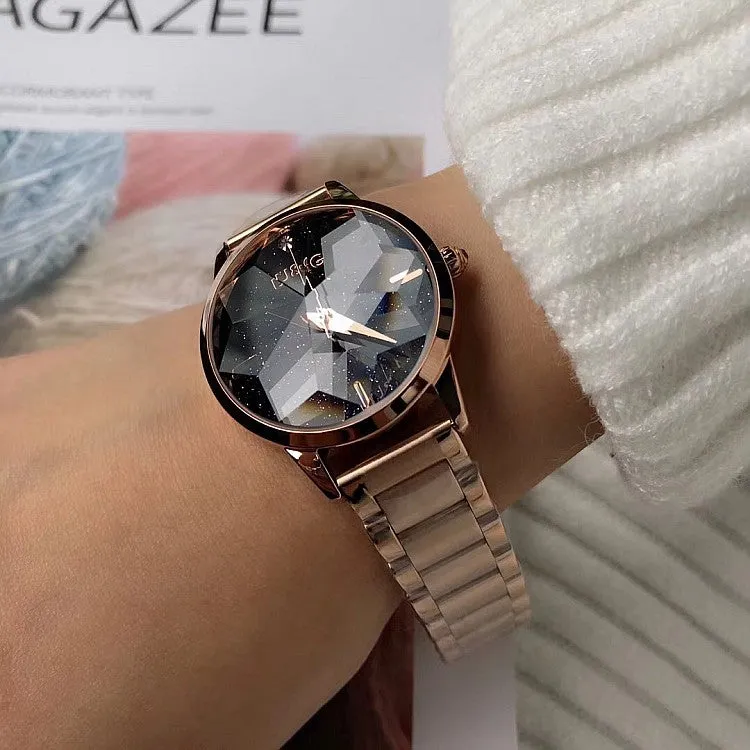 Starry Chassis Stainless Steel Strap Women‘s Watch