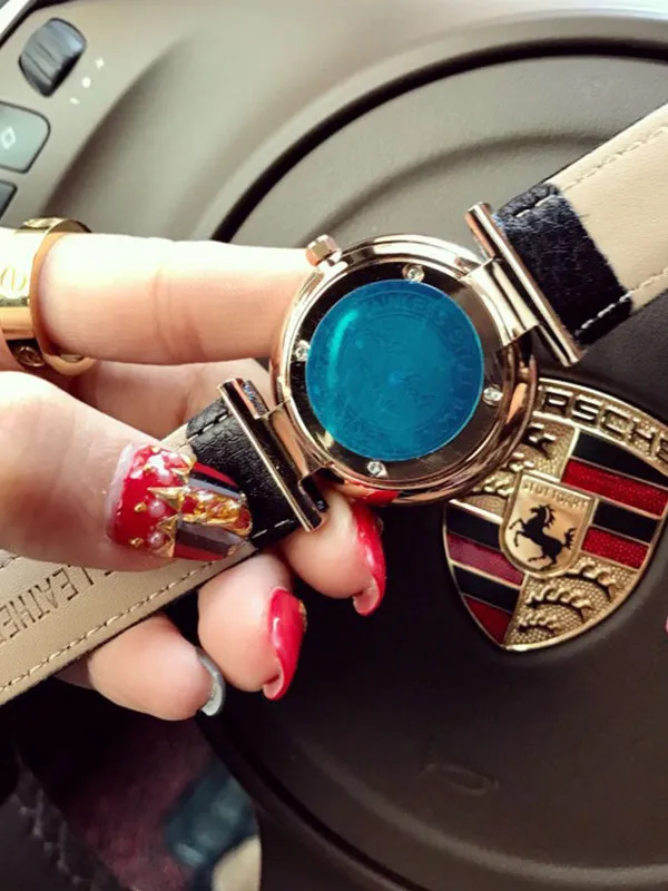 Starry Sky Leather Belt Women's Watch