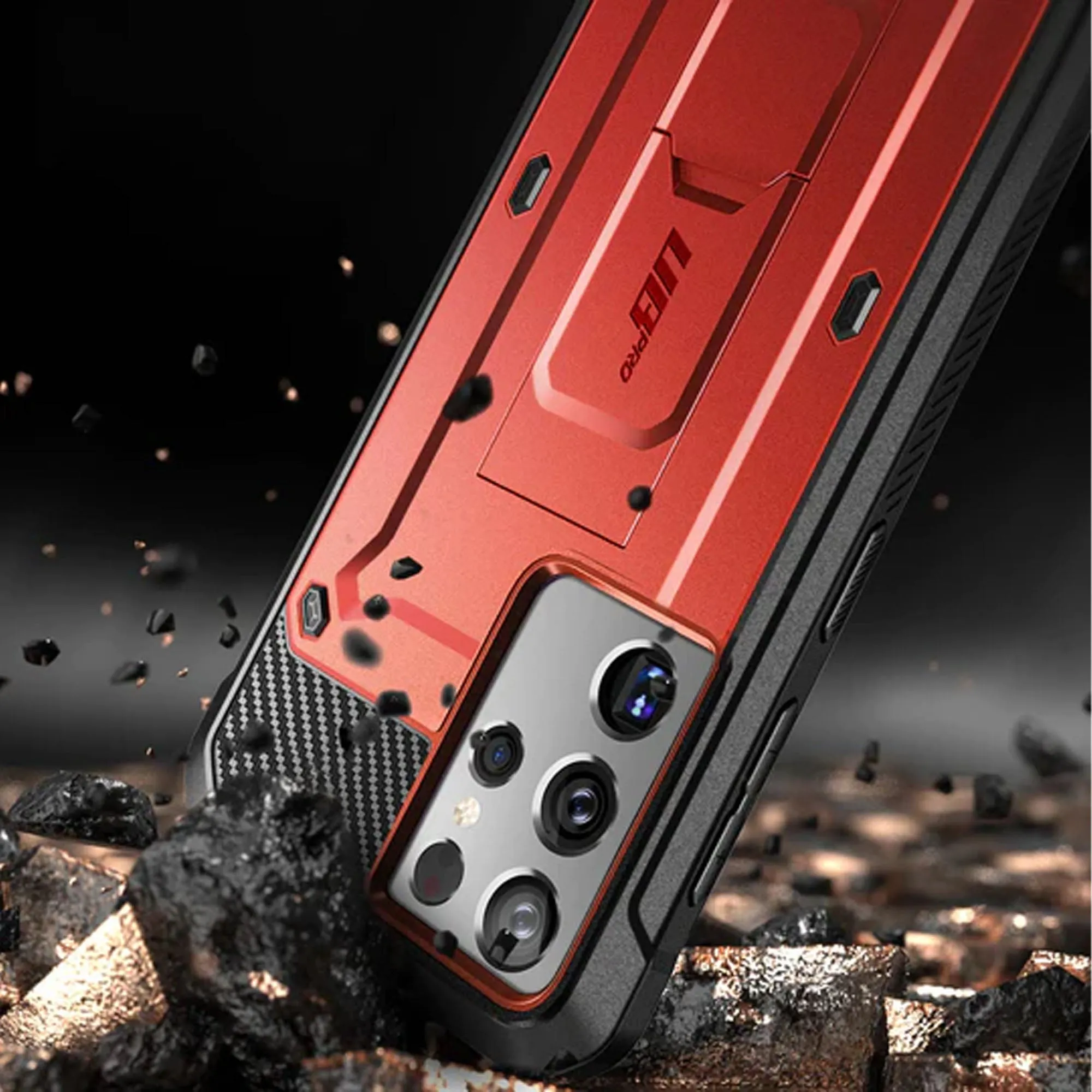 Supcase Unicorn Beetle Pro Rugged Case for Samsung Galaxy S21 Plus - Metallic Red (Barcode: 843439135963 )