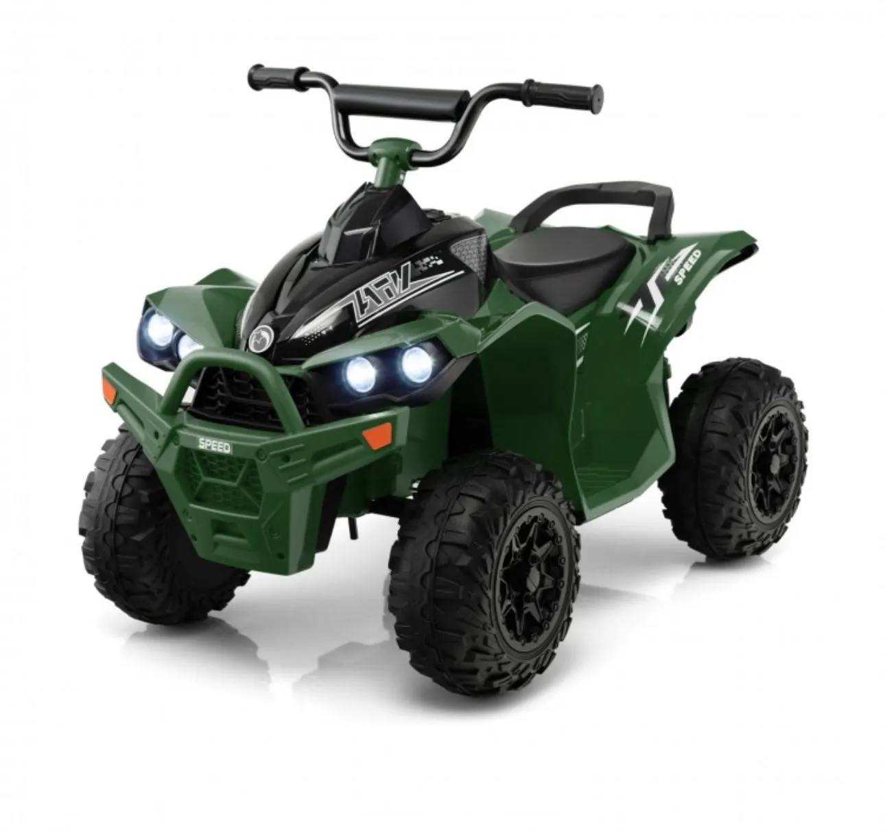 Super Fun 2025 Kids 12V Ride On Car, ATV 1 Seater | Ages 3-8 | Horn | Lights | Music | 4 Wheeler | Upgraded 4 Wheeler