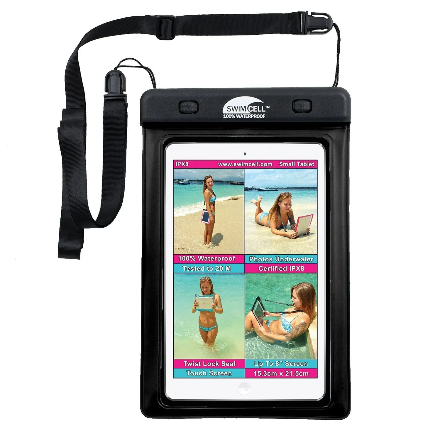 SwimCell Waterproof Tablet Case - Small  (up to 15 x 21cm)