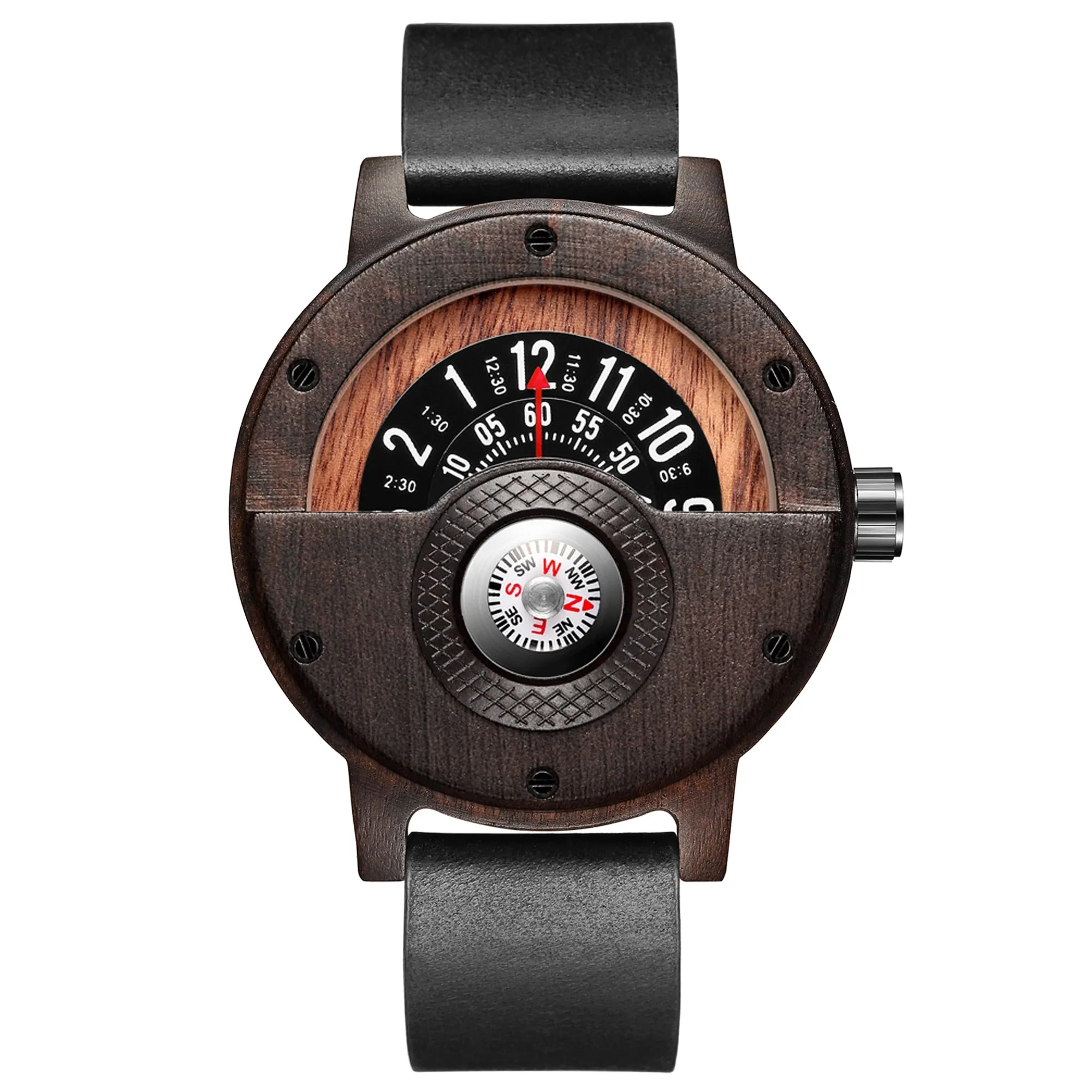 TEEK - Wood Compass Turn Mens Watch