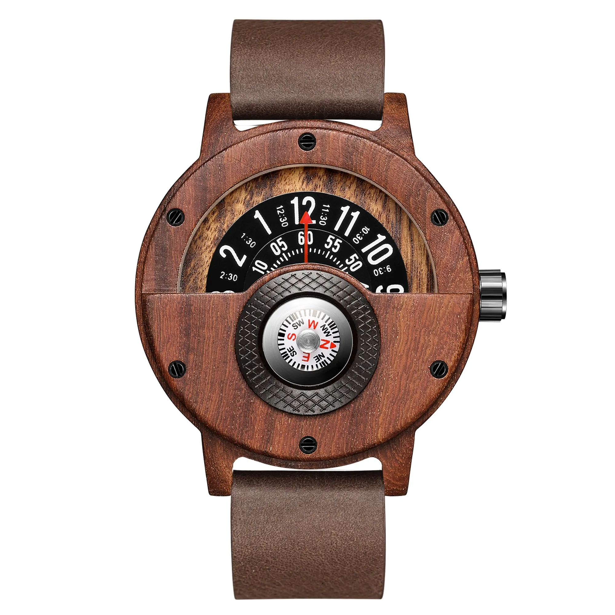 TEEK - Wood Compass Turn Mens Watch