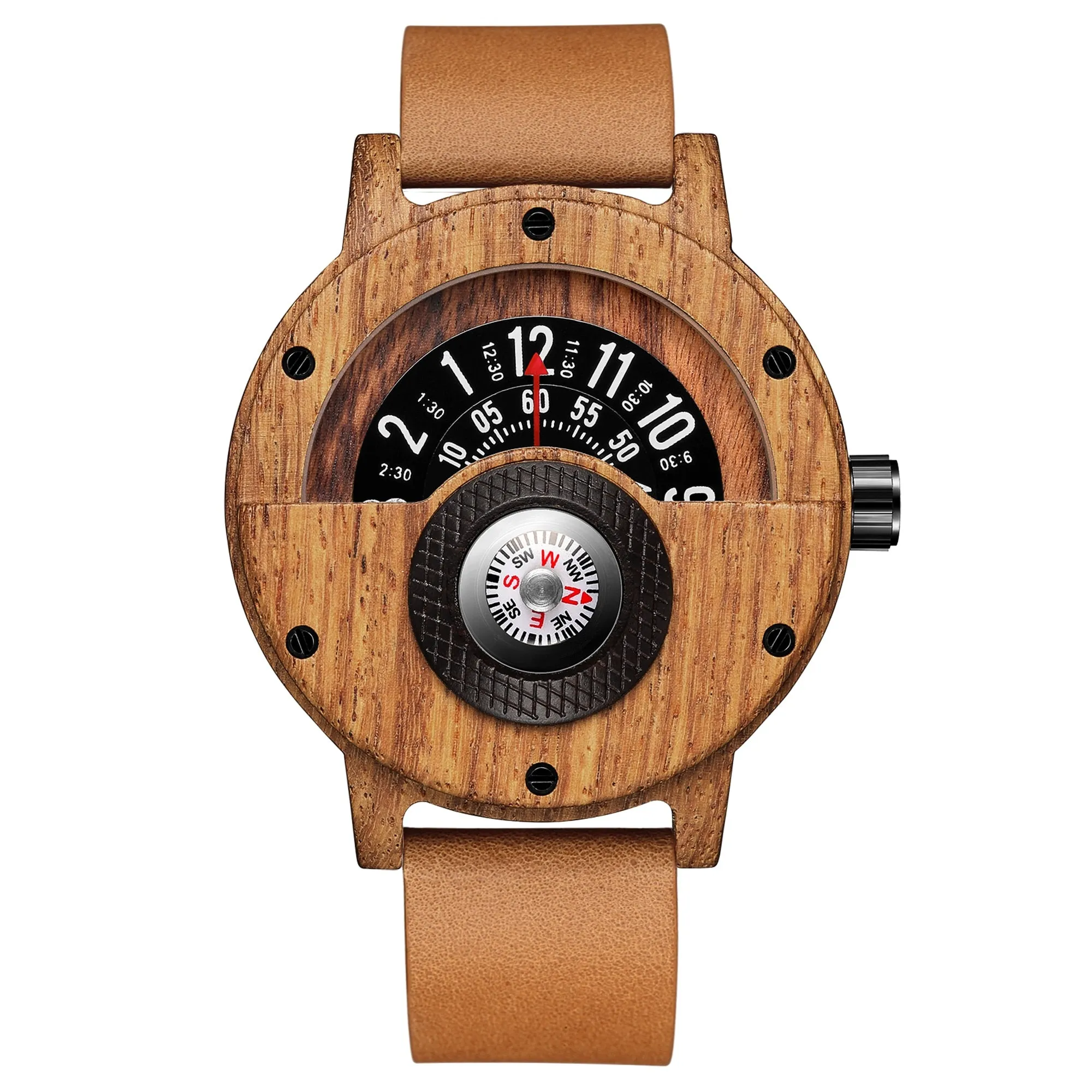 TEEK - Wood Compass Turn Mens Watch