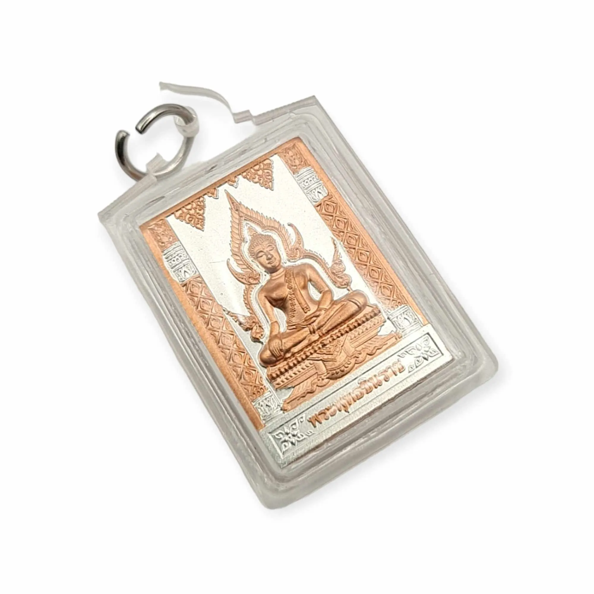 Thai amulet Phra Putta Chinnaraj Lp Phat Wealth Protection Lucky Buddha Charm Grant Wishes Waterproof case