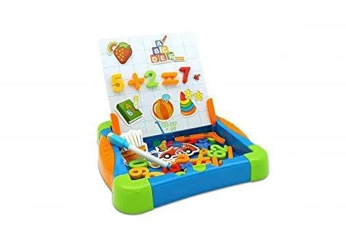 Toyshine Sunshine magnetic fun way to learn numbers and drawing board with cue cards (Multi color)