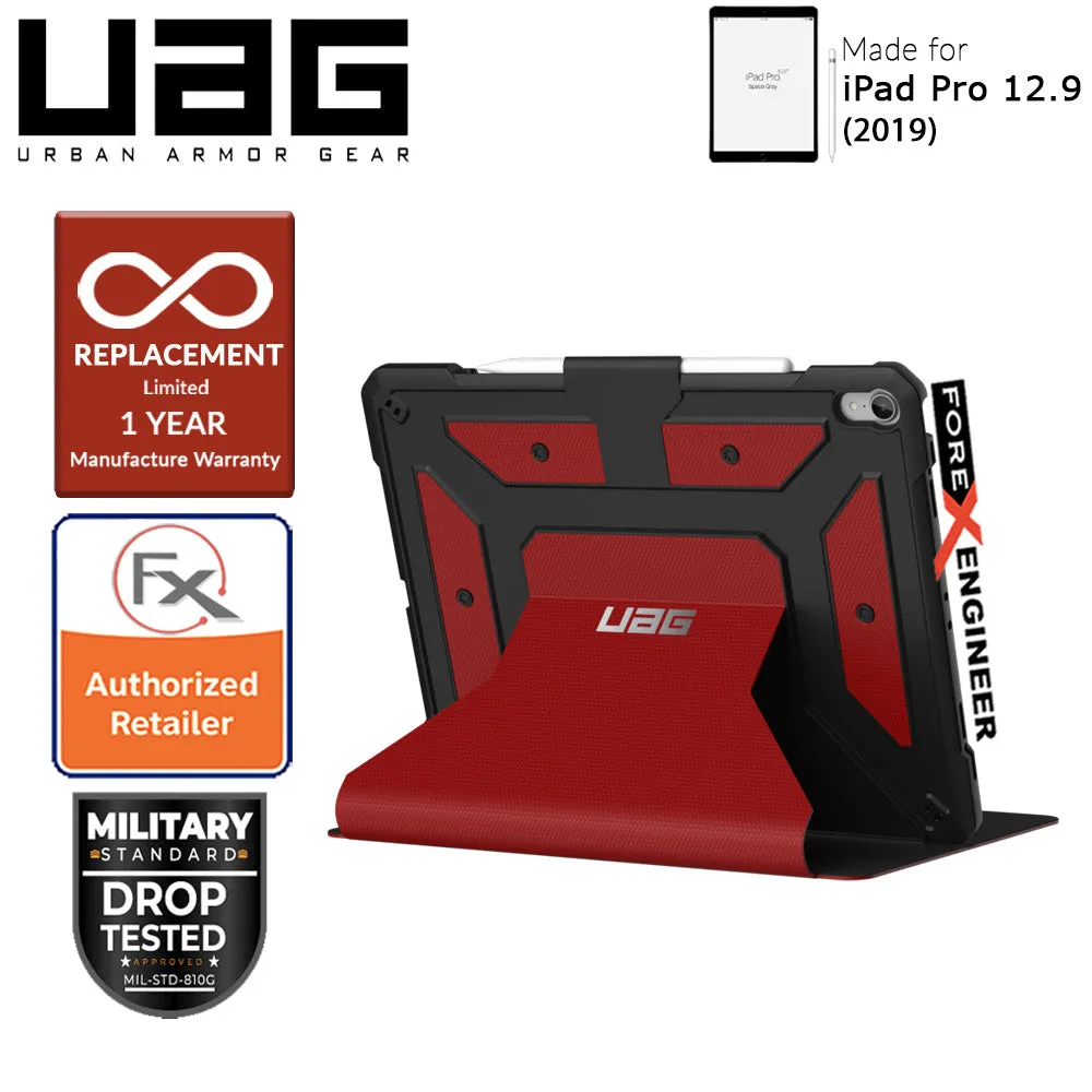 UAG Metropolis for iPad Pro 12.9 inch 2019 - Rugged Military Drop Tested iPad Case - Magma