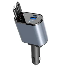 Ultimate 4 IN 1 Retraceable Car Charger - Cigarette Lighter