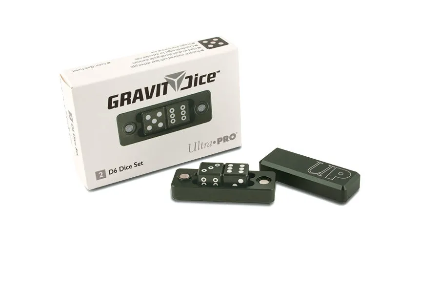 Ultra PRO: Gravity Dice - D6 (2-Dice Set / Black Forest Grey)