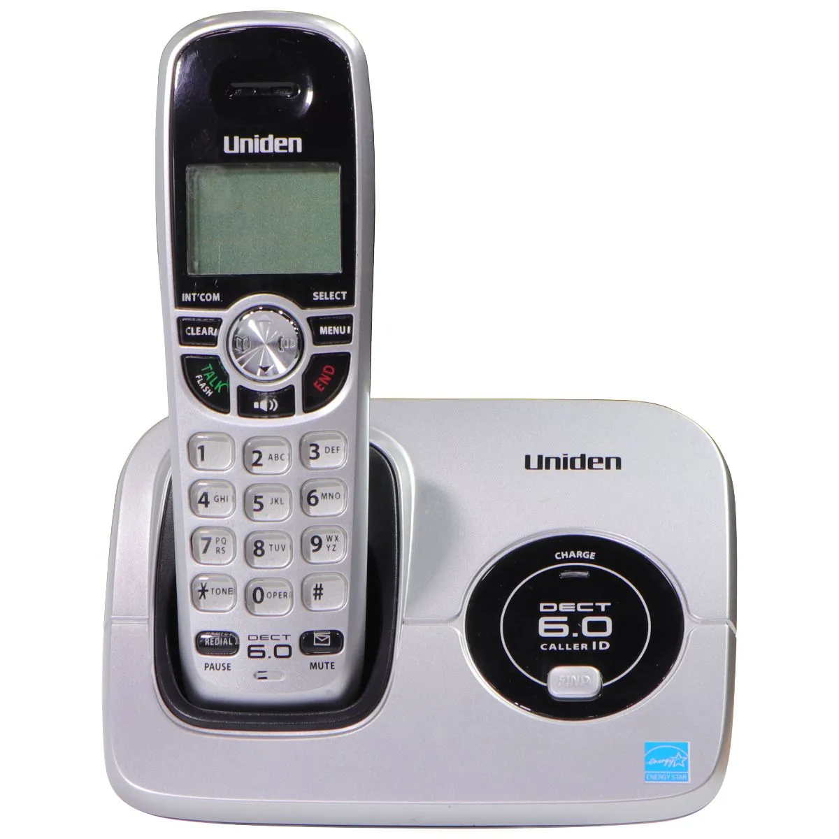 Uniden DECT 6.0 Silver Cordless Phone with Caller ID and Two Handsets (DECT1560-2)