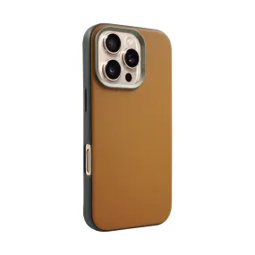 Vegan Leather Case For iPhone 16 Series - Brown