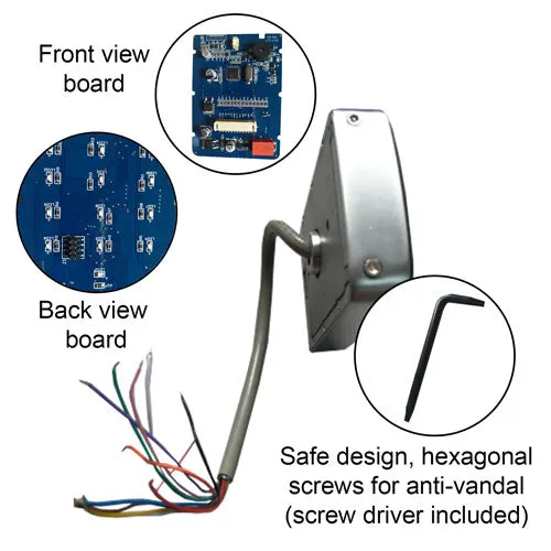 Visionis VIS-3022 - Access Control Outdoor Weatherproof Metal Housing Anti Vandal Digital Touch Keypad   Reader Standalone and Wiegand 125khz