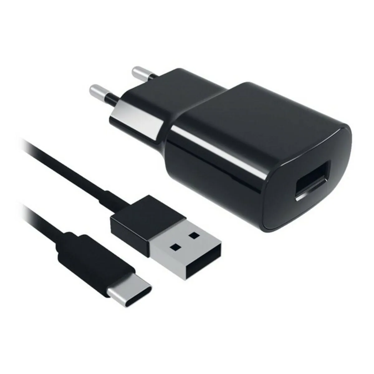 Wall Charger   USB C Cable Contact 8427542980744 2A Black