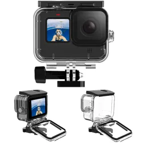 Waterproof Housing Compatible For GoPro Hero 10,Hero 9 Transparent Case With Bracket Accessories 60M Protective Shell Cover Black