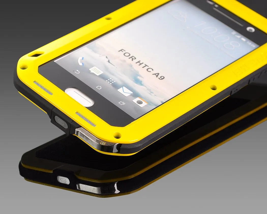 Waterproof Series HTC One A9 Metal Case - Yellow