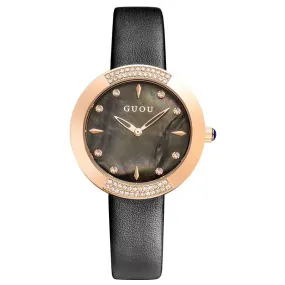 Women's Watch Round Dial Ultra-thin leather Strap simple watch