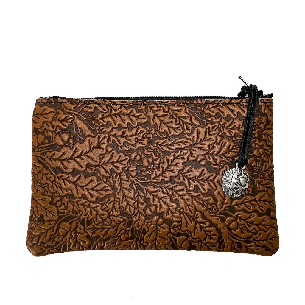 Zipper Pouch, Oak Leaves