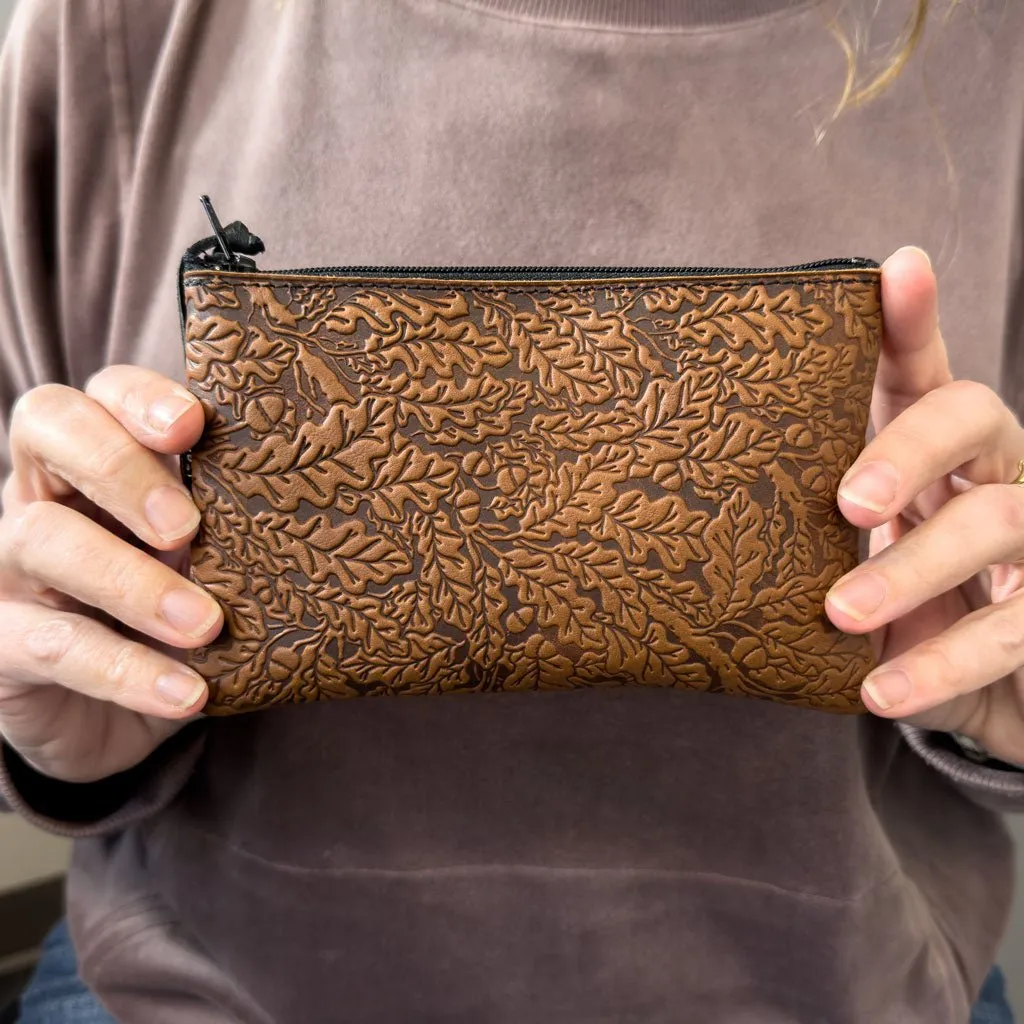 Zipper Pouch, Oak Leaves